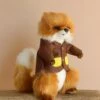 Hansa Fox With Brown Jacket Stuffed Animal