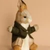 Hansa Bunny Puppet With Green Jacket