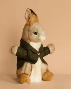 Hansa Bunny Puppet With Green Jacket
